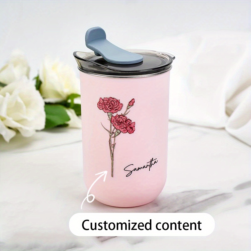 Coffee Equipment For Camping - Tumbler Kopi Bunga Kelahiran yang Dipersonalisasi,