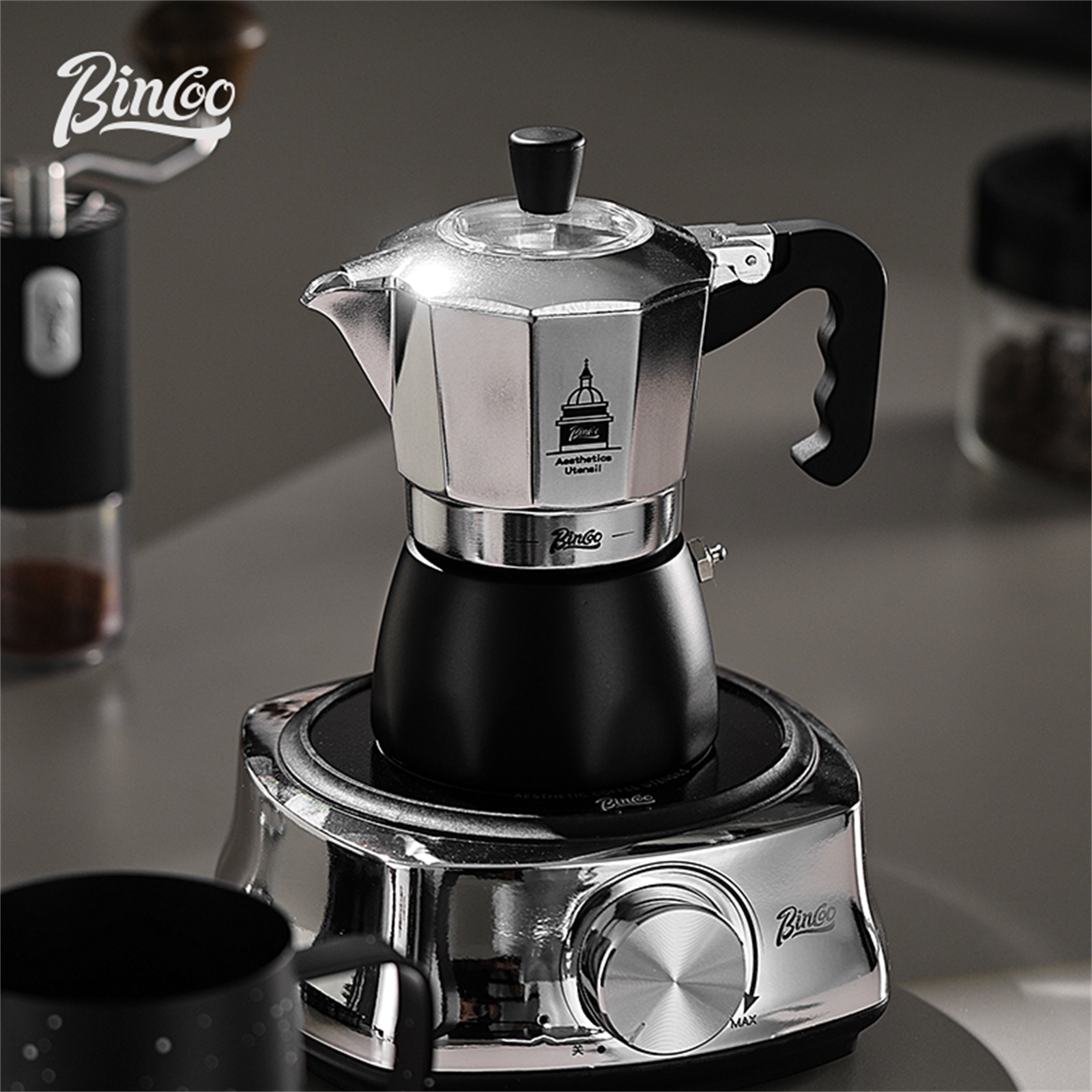 BINCOO Teko Moka Katup Ganda,  - Coffee Equipment Machine ulasan dan harga