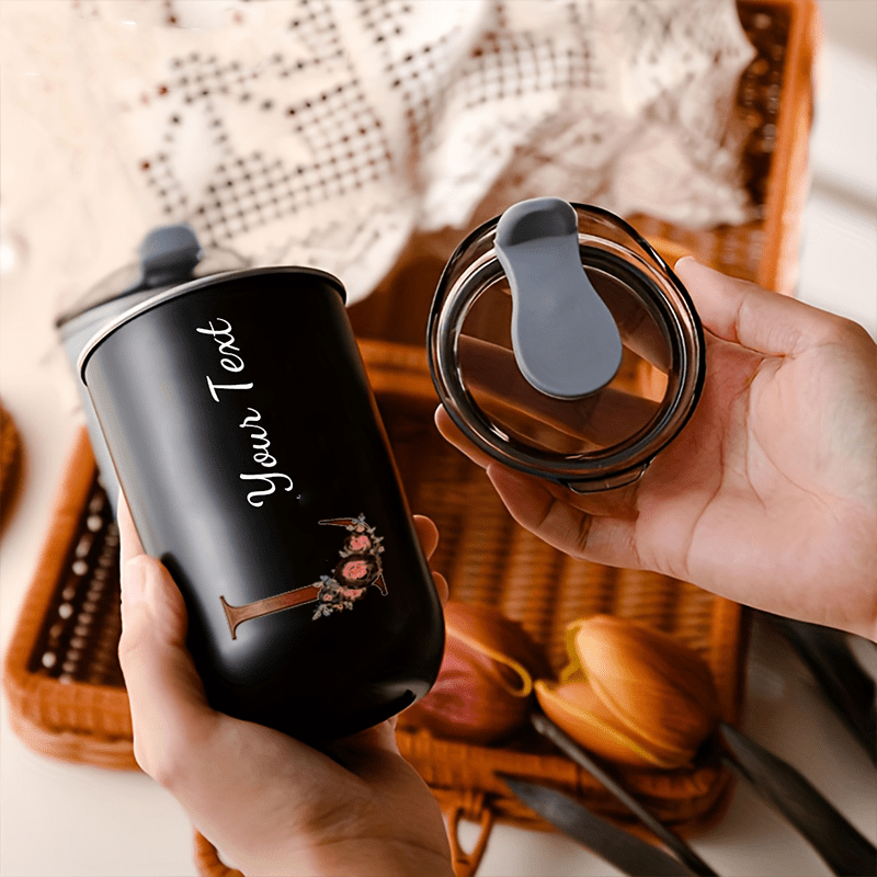 Tumbler Inisial Monogram Bunga - Coffee Equipment For Camping ulasan dan harga